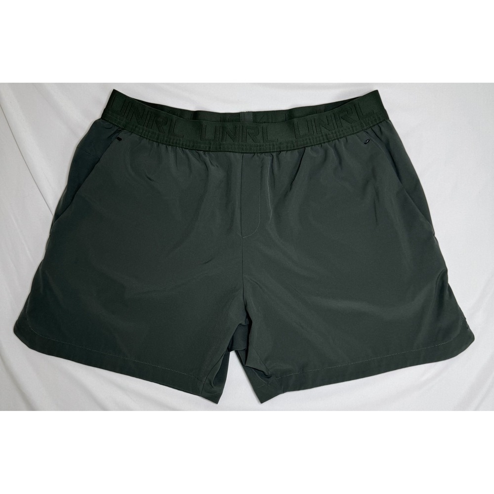 UNRL Apex Shorts Mens XL Dark Green Olive Athletic Training Gym 5.5 Inseam